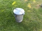 Verzinkte prullenbak uit Almelo, Ophalen, Gebruikt, Metaal, 50 tot 75 cm