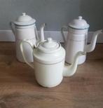 Brocante emaille theekkannen, Ophalen of Verzenden