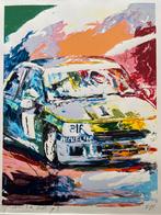 Renault Clio Rally Orginele hand gesigneerde litho, Ophalen