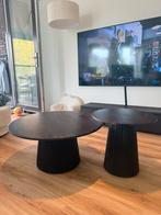 Salontafels set Gigameubel – rond, donkerbruin – japandi, Ophalen, 50 tot 100 cm, Rond, Zo goed als nieuw