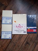 Linnen hobbykarton en damastpapier, Ophalen of Verzenden, Nieuw, Overige thema's, Blanco kaart of Basiskaart