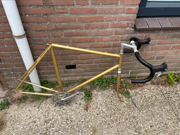 Frame + stuur, Fietsen en Brommers, Fietsen | Racefietsen, Gebruikt, Overige merken, Meer dan 20 versnellingen, Staal, 65 cm of meer