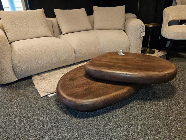 Salontafel KABO licht bruin donker bruin, Huis en Inrichting, Banken | Complete zithoeken, Ophalen of Verzenden