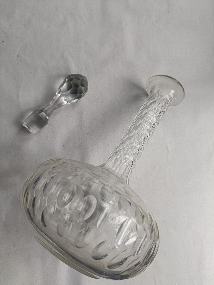 Kristallen karaf met stop, Antiek en Kunst, Antiek | Glas en Kristal, Ophalen of Verzenden