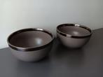 2x Tavola kommen – bruin met metallic rand, Huis en Inrichting, Keuken | Servies, Gebruikt, Ophalen of Verzenden, Kom(men), Overige stijlen