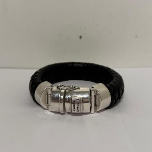 Buddha to Buddha Armband Ben Leer Zwart Gebruikt, Sieraden, Tassen en Uiterlijk, Armbanden, Gebruikt, Leer, Zwart, Ophalen of Verzenden