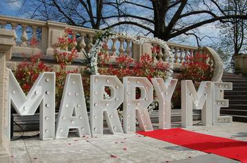 Marry Me Luxe Lichtletters huur beschikbaar voor biedingen