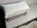 Mrs. Me | Avenue Leather | Coated Linnen | Sierkussen | 2x, Ophalen, Zo goed als nieuw, Wit, Rechthoekig