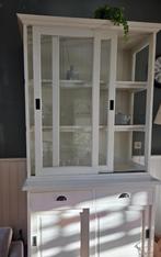 Houten vitrinekast wit, Huis en Inrichting, Ophalen, Gebruikt, 200 cm of meer, 50 tot 100 cm
