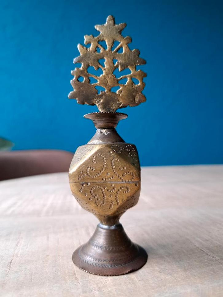 Antiek messing flesje, Antiek en Kunst, Curiosa en Brocante, Ophalen of Verzenden