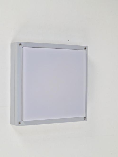 7 Ilmas Mini Flat DRIFT buitenlamp zilver wit IP65 slagvast, Tuin en Terras, Buitenverlichting, Nieuw, Wandlamp, Aluminium, 50 tot 250 watt