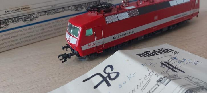 Märklin DB/AEG e-loc br 120 002-1 dig artnr 3454 in ovp, Hobby en Vrije tijd, Modeltreinen | H0, Zo goed als nieuw, Locomotief