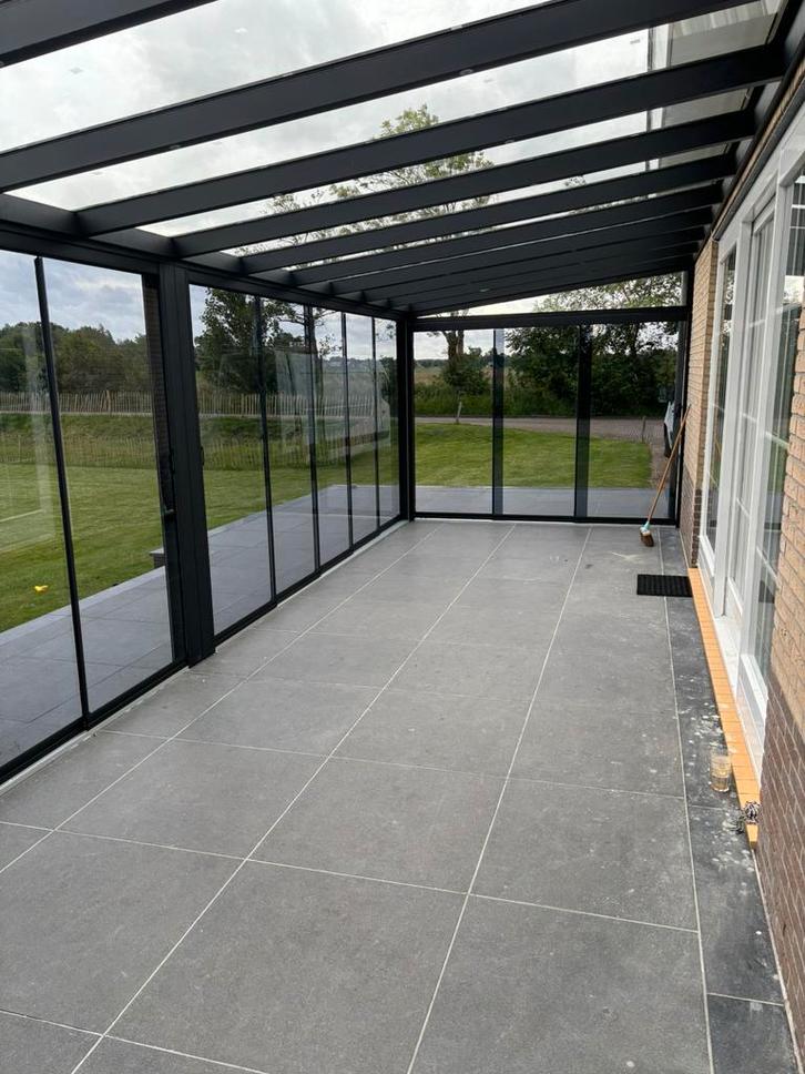 Terrasoverkapping veranda serre schuifwand, Tuin en Terras, Overige Tuin en Terras, Zo goed als nieuw, Ophalen of Verzenden