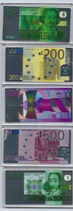 5 zilveren miniatuur bankbiljet, Ophalen of Verzenden, 1000 gulden