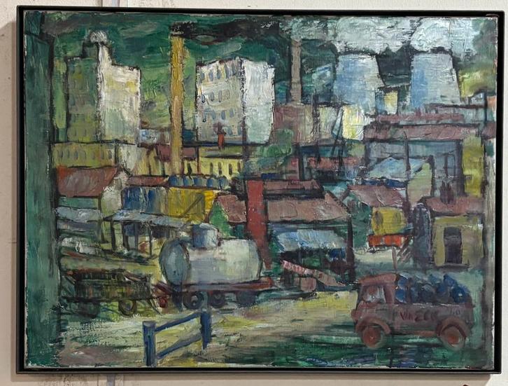 Vintage schilderij, Antiek en Kunst, Kunst | Schilderijen | Klassiek, Ophalen