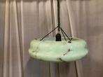 Hanglamp ,Schaallamp ,gemarmerd glas,Art Deco, Huis en Inrichting, Lampen | Hanglampen, Ophalen of Verzenden, Zo goed als nieuw