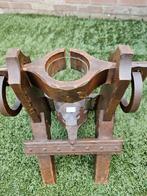 Windlicht in houten galg in zeer goede staat, Antiek en Kunst, Ophalen of Verzenden