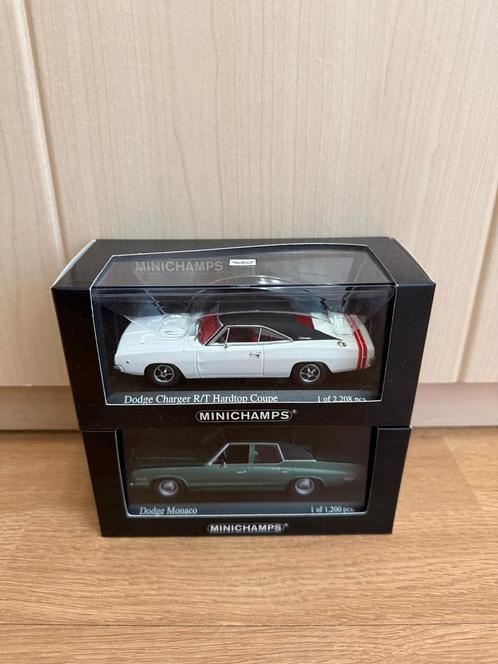 MINICHAMPS Dodge Modellen 1:43 Dodge Charger, Monaco etc., Hobby en Vrije tijd, Modelauto's | 1:43, Zo goed als nieuw, Auto, MiniChamps
