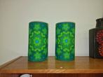 Vintage retro groene bloemen wandlamp, Ophalen of Verzenden, Zo goed als nieuw