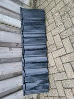 +-120 dakpanplaten van lxb 130x40cm panplaten incl.nokken, Doe-het-zelf en Verbouw, Dakpannen en Dakbedekking, Ophalen, Zwart