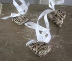 set van 3 rieten hart hangers, Huis en Inrichting, Ophalen of Verzenden, Gebruikt