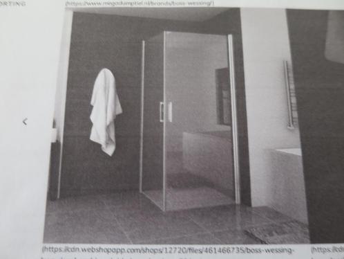 Douchedeuren: dubbele swingdeuren te koop voor 100 euro, Doe-het-zelf en Verbouw, Sanitair, Nieuw, Douche, Chroom, Glas, Ophalen