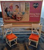 Vintage Sindy Eettafel met Stoelen met doos!, Ophalen of Verzenden, Gebruikt, Overige typen
