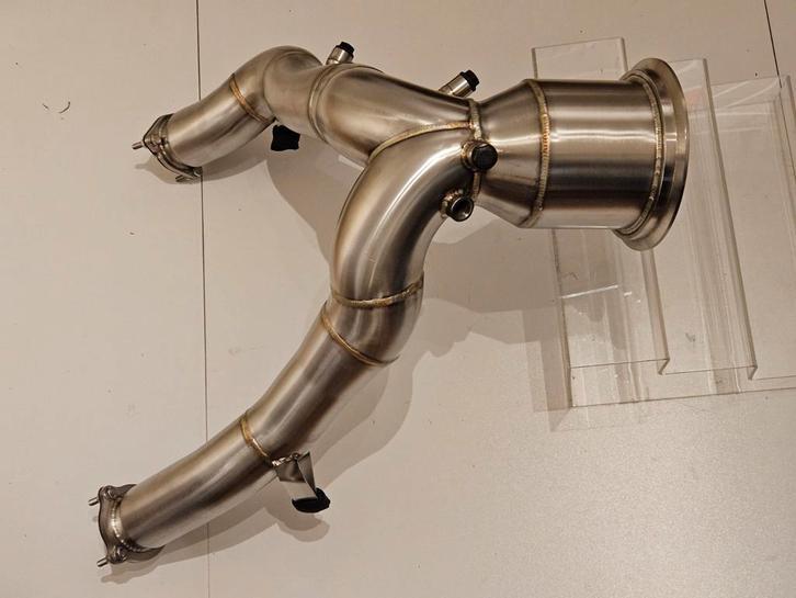 Uitlaat rvs downpipe 200 cells opf delete AUDI A6 A7 55TFSI, Auto diversen, Tuning en Styling, Ophalen of Verzenden