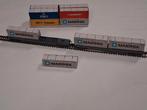 Set van 2 container wagons met containers N-spoor, Hobby en Vrije tijd, Modeltreinen | N-Spoor, Gebruikt, Gelijkstroom, Trix, Wagon