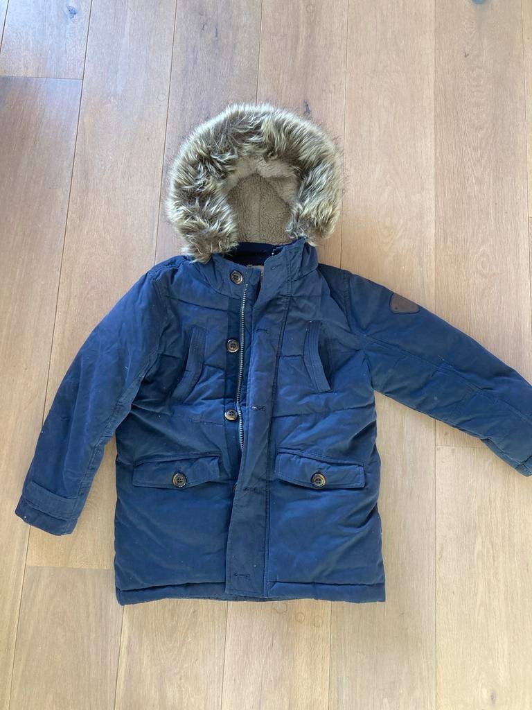 Winterjas Jongen donker blauw maat 122, Kinderen en Baby's, Kinderkleding | Maat 122, Ophalen of Verzenden, Gebruikt, Jongen, Jas