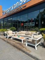 *Loungeset 4 delig aluminium gecoat wit -50%!*, Ophalen, Zo goed als nieuw, Aluminium, Bank