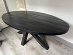 Zwarte mango houten eettafel ovaal 100X210 matrix poten, Huis en Inrichting, Tafels | Eettafels, Ophalen, 200 cm of meer, 50 tot 100 cm
