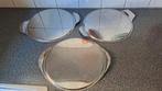 3 x Taartplateau / taartschaal RVS., Ophalen of Verzenden, Zo goed als nieuw, N.v.t, N.v.t