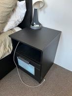 Brimnes - Nachtkastje, zwart, Huis en Inrichting, Slaapkamer | Nachtkastjes, Ophalen, Zo goed als nieuw, Hout, Minder dan 45 cm
