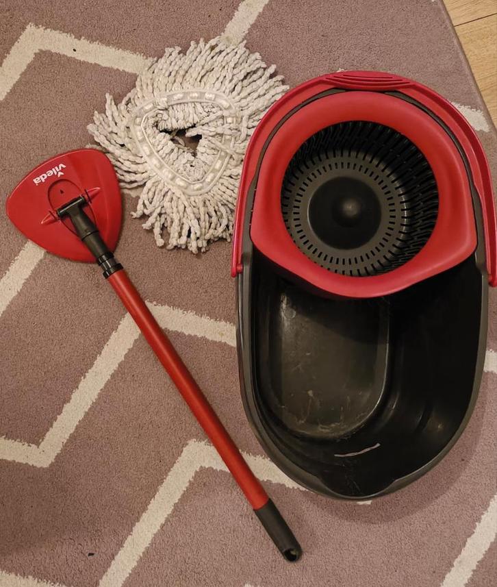 Vileda Turbo 3in1 Mop Set - Perfecte staat, Huis en Inrichting, Schoonmaakartikelen, Dweilemmer, -bak, of -wagen, Ophalen of Verzenden