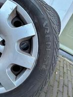 4x stalen velgen met winterbanden 215/55 R16, Auto-onderdelen, Banden en Velgen, 16 inch, Banden en Velgen, Personenwagen, Gebruikt
