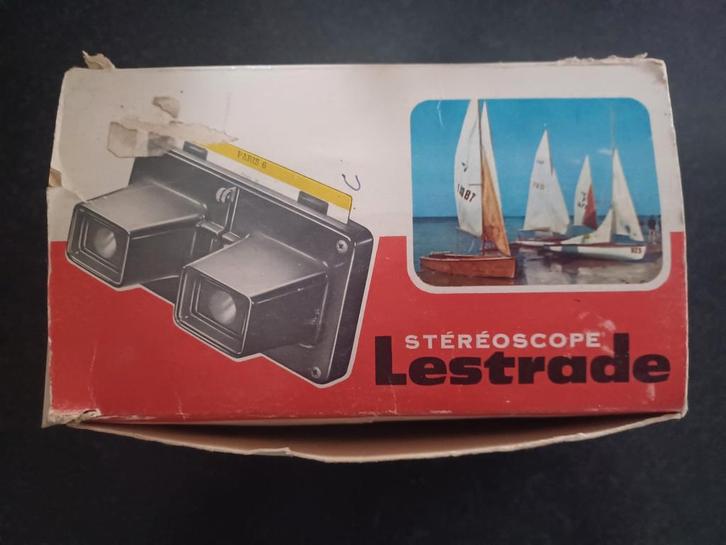 Oude Lestrade stereoscope met beeldplaten, Verzamelen, Speelgoed, Gebruikt, Ophalen