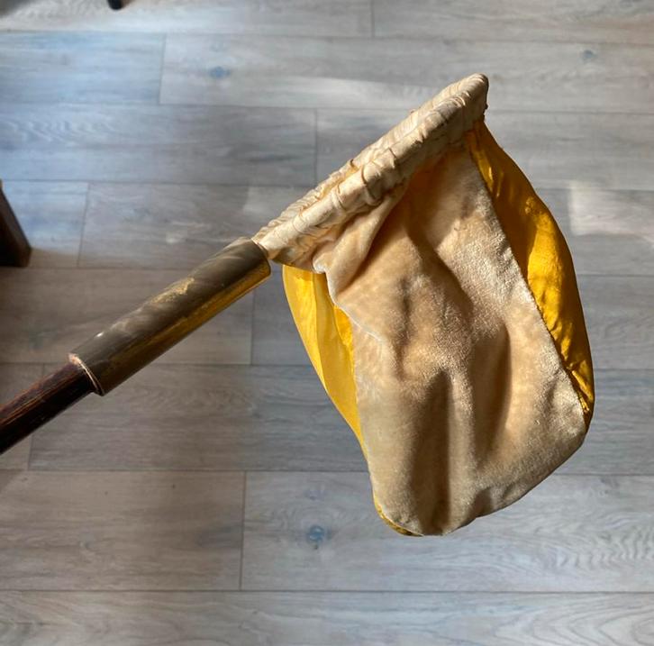 Antieke Collectezak Kerk, Kerkenzak, Lange stok, Oud, Antiek en Kunst, Antiek | Religie, Ophalen