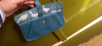 Keecie leren tas, model Goose Bumps, blauw beschikbaar voor biedingen