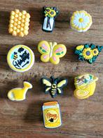 10 Gele honing bij zonnebloem Jibbitz Charms voor de Crocs, Verzamelen, Speldjes, Pins en Buttons, Ophalen of Verzenden