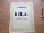 KUHLAU SONATINEN 1 - PIANO, Muziek en Instrumenten, Bladmuziek, Ophalen of Verzenden, Gebruikt, Klassiek, Piano
