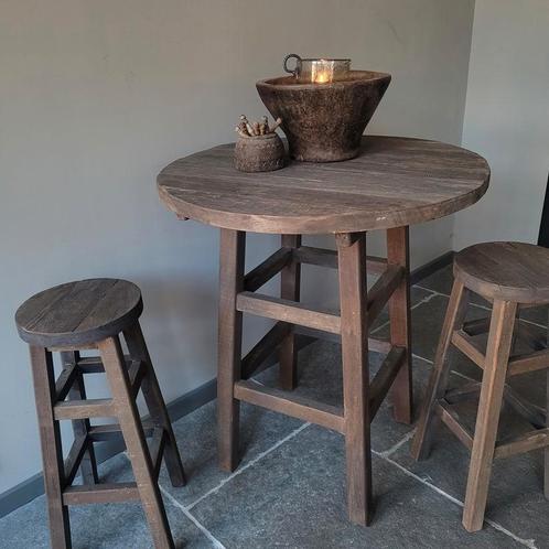 Driftwood bartafel landelijk sober stoer hout nieuw, Huis en Inrichting, Barkrukken, Nieuw, Hout, Ophalen