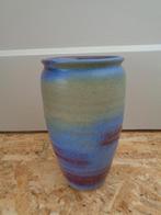 blauw paarse vaas hoogte 20 cm, Ophalen, Blauw, Glas, Minder dan 50 cm