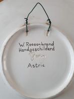 Wandbord W Roosenbrand Astrie Handgeschilderd, Ophalen of Verzenden, Zo goed als nieuw
