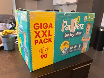 Pampers Baby-Dry Maat 7 - Giga XXL Pack (90 luiers) beschikbaar voor biedingen