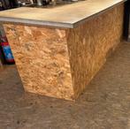 Bar van hout en beton 350x60x110, Ophalen, Zo goed als nieuw