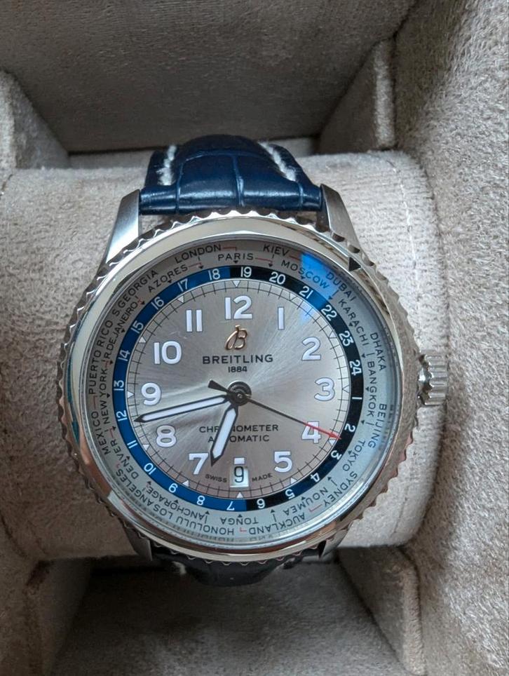 Breitling Aviator 8 B35 Automatique Unitime 43, Sieraden, Tassen en Uiterlijk, Horloges | Heren, Nieuw, Polshorloge, Breitling