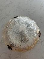 Vintage Glazen Plafondlamp, Ophalen of Verzenden, Gebruikt, Glas