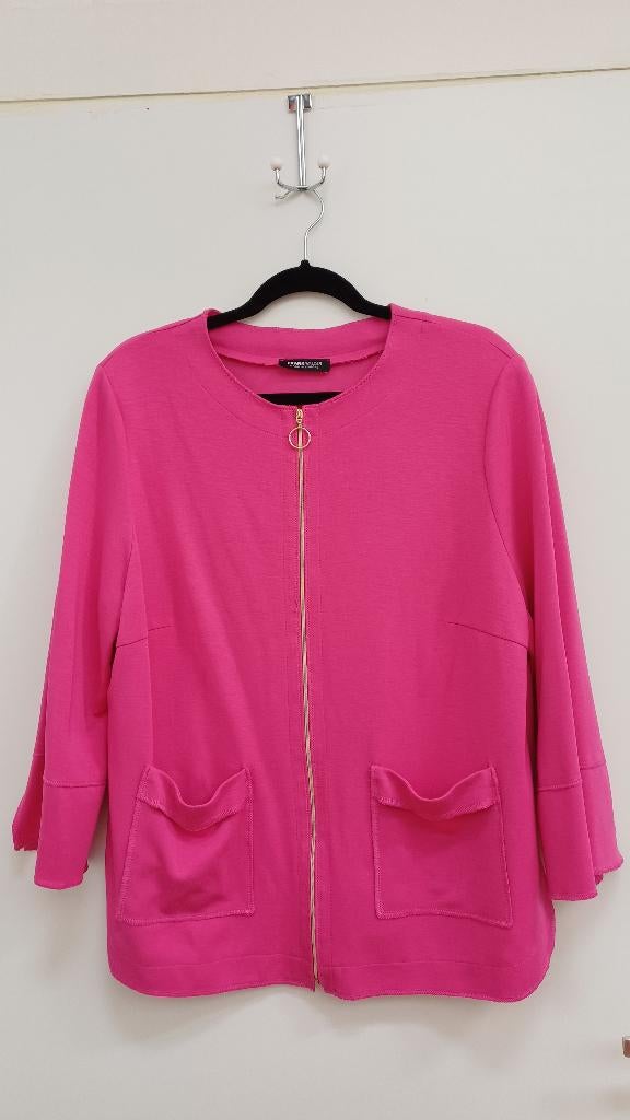 Roze jasje lange mouwen Frank Walder, maat 46, Kleding | Dames, Jasjes, Kostuums en Pakken, Maat 46/48 (XL) of groter, Ophalen of Verzenden