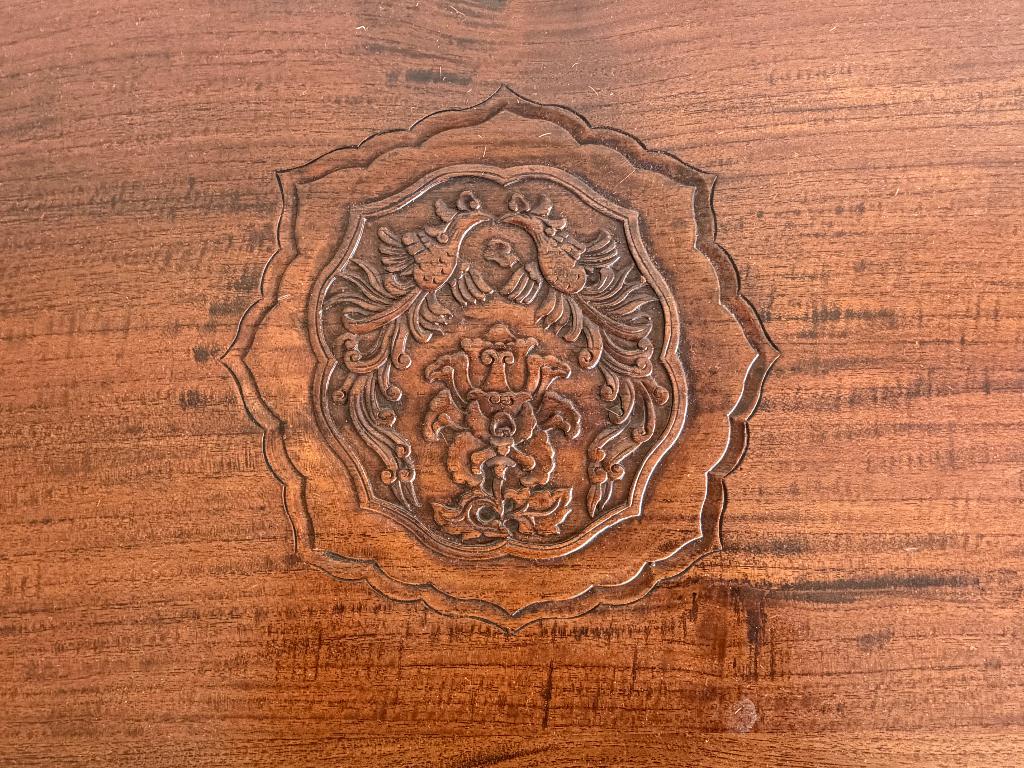 Antiek Chinees dressoir kast massief hout met houtsnijwerk, Huis en Inrichting, Kasten | Dressoirs, Gebruikt, ., 200 cm of meer